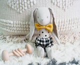 Baby Boy Bunny - Black Check 26cm